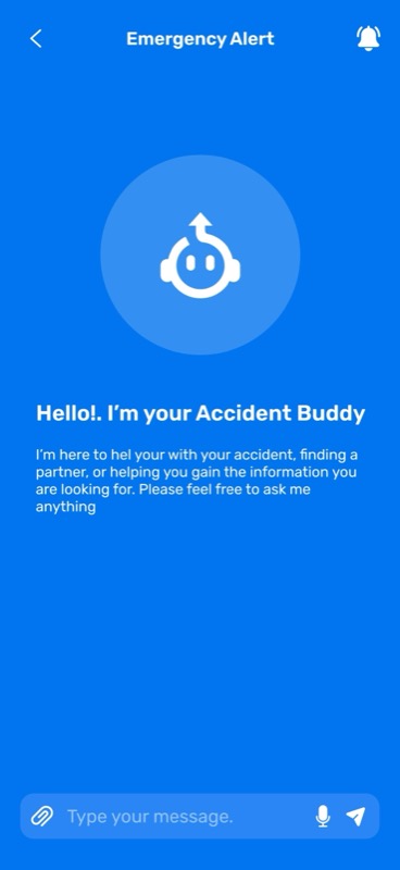 Chat with your Accident Buddy assistant